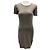 Taupe Kurzarm-Kaschmir-Strickkleid Iris Von Arnim Braun
