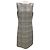 Abito senza maniche in lana e cashmere a quadri houndstooth beige / nero di Prada