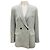 Blazer de lã e cashmere cinza pedra Peserico