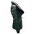 Mackage Olive Green / Black Leather Trimmed Quilted Down Puffer Jacket - view 2