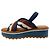 Robert Clergerie Blue / Tan Platform Sandals - view 3