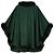 Autre Marque Capa de cachemira Sofia verde esmeralda con borde de piel Cervinia - vista 2