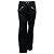 Pantalones de cuero negro con bolsillo con cremallera Coach