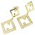 Orecchini in oro con logo FF in strass Fendi D'oro