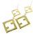 Orecchini in oro con logo FF in strass Fendi D'oro - vista 3