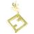 Orecchini in oro con logo FF in strass Fendi D'oro - vista 5