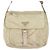 Borsa a tracolla in nylon tessuto beige con logo Prada - vista 3
