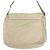 Borsa a tracolla in nylon tessuto beige con logo Prada - vista 4