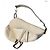 Borsa a Spalla Dior in Pelle Bianca Saddle Bianco