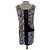 Vestido Balenciaga de Renda Multicolorido Preto Multicor