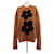 Alexa Chung Brauner Pullover mit Blumendetails