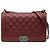 Chanel Rot Medium aus gestepptem Lammleder mit Doppelnaht Boy Flap Bordeaux