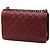 Chanel Rot Medium aus gestepptem Lammleder mit Doppelnaht Boy Flap Bordeaux - Ansicht 2