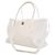 Borsa Executive Cerf Media in Pelle di Vitello Bianca Chanel Bianco Crudo - vista 2