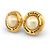 Cambon ORECCHINI VINTAGE LOGO CC CHANEL & PERLE DI CASTELLANE 1986 D'oro - vista 2
