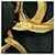 Bracciale Turnlock Coco Mark di Chanel D'oro Metallico - vista 3