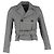 Blazer a scacchi bianco e nero in cotone di Alexander McQueen