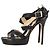 Sandali con piattaforma glitterati Jimmy Choo Vamp in pelle nera Nero - vista 4
