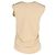 Camiseta sin mangas de algodón beige con estampado del logo Balmain - vista 3
