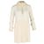 Robe Mini en Lamé Rayé Saint Laurent en Soie Crème Blanc Écru
