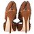 Miu Miu Décolleté a piattaforma peep-toe con borchie in pelle marrone Rosso - vista 5