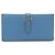 Hermès Béarn 2PLIS VEAU EPSOM Long Wallet Blue