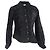 Ganni plissierte Bluse mit Knöpfen aus schwarzem Polyester