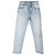 Jeans de tiro alto de corte regular en denim azul de Saint Laurent Azul claro