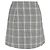 Stella Mc Cartney Falda mini de cuadros con botones Alexandra de Stella McCartney en lana negra Gris - vista 3