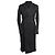 Rick Owens Belted Sheared Wrap Coat in Black Wool