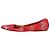 Ballerine Striate Missoni in Cotone Rosso Bordò - vista 4