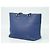 Prada Embossed Logo Open Tote Leather Blue - view 2