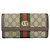Cartera Larga Ophidia Gucci Castaño Beige