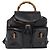 Gucci Vintage Bamboo Leather Medium Schwarz