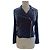 Emilio Pucci Blue Suede Effect Jacket with Gold Finishes