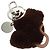 LOUIS VUITTON Bijoux Sac Porte Cl Monkey Charm Pelliccia Marrone MP1997 LV Auth 164311M - vista 6