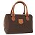 Céline Borsa Boston in tela Macadam CELINE in pelle PVC marrone oro Auth 163655 D'oro