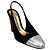 Pumps Slingback in Satin Nero Alexandre Vauthier con Punta Argento