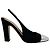 Pumps Slingback in Satin Nero Alexandre Vauthier con Punta Argento - vista 2