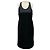 Totême Vestido preto de viscose e algodão com decote redondo Toteme