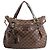 Borsa a Spalla 2 Vie Louis Vuitton Evora MM Damier Ebène in Marrone Rosso