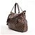 Borsa a Spalla 2 Vie Louis Vuitton Evora MM Damier Ebène in Marrone Rosso - vista 2