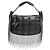 Seltene Chanel 02A Mini Schwarze Gequiltete Lammleder Tasche mit Silberner CC Kette Silber Hardware