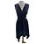 Vestido asimétrico negro de viscosa Elisabetta Franchi