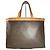 Céline Vintage Celine Paris Triomphe Monogramm Leder Tote Bag Braun