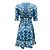 Blau / Weißes Blumen Stretch-Strick Kleid von Lela Rose - Ansicht 3
