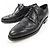 Autre Marque Berwick Leder Oxford Schuhe Schwarz - Ansicht 3