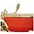 Timeless Clutch de Cadena de Piel de Cordero Chanel AP3123 Roja Dorado - vista 8