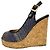 Escarpins à talons compensés ouverts Jimmy Choo Bleu Bleu Marine - vue 4