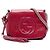 Gucci Piccola Borsa a Tracolla in Vernice Rosa Soho con Catena
